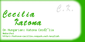 cecilia katona business card